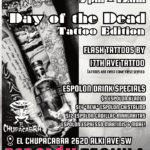 Celebrate Day of the Dead at El Chupacabra: Tattoo Edition Party | El Chupacabra Alki | El Chupacabra Seattle